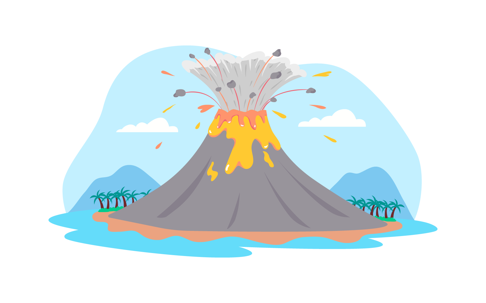 Kit Graphique #381954 Volcano Lava Web Design - Logo template Preview