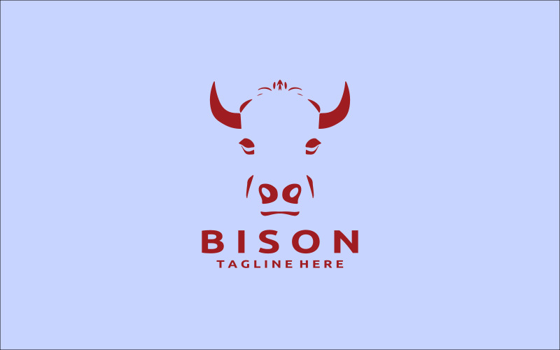 Bison Head Logo Design Template V10 Logo Template
