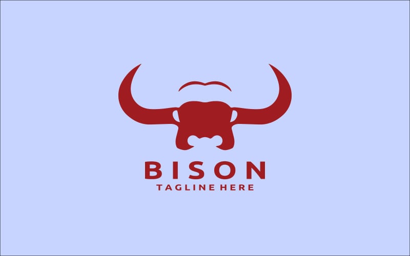 Bison Head Logo Design Template V9 Logo Template