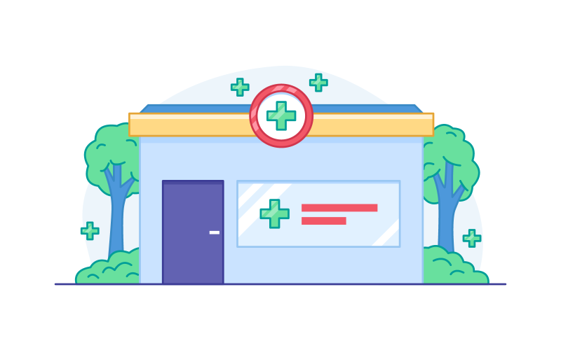 Drugstore Vector Illustration