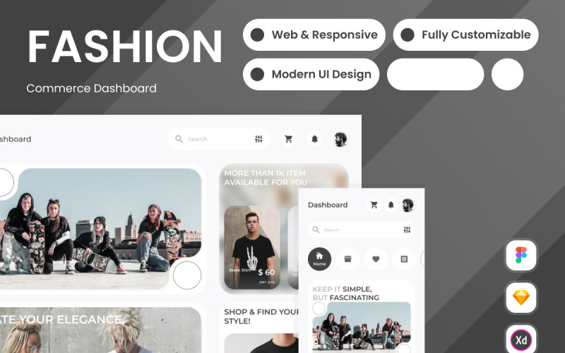 Outerwearer - Fashion Commerce Dashboard UI Element
