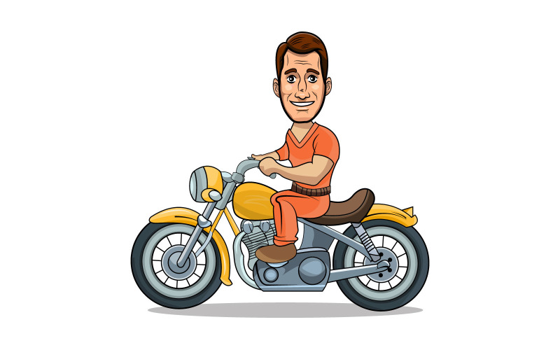 Riding motorcycle vector illustration Illustration