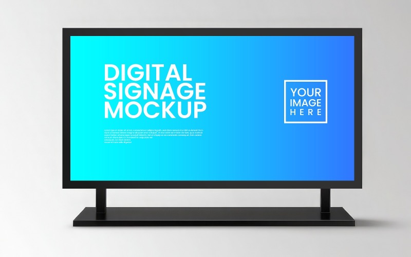 Digital Sign mockup Template V10 Product Mockup