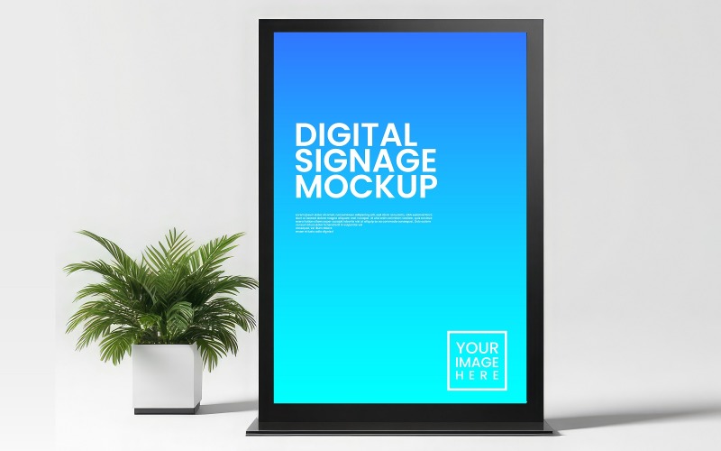 Digital Sign mockup Template V12 Product Mockup