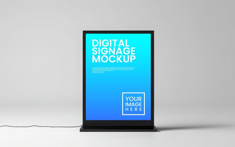Digital Sign mockup Template V4 Product Mockup