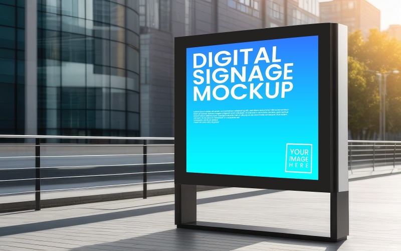 Digital Sign mockup Template V5 Product Mockup