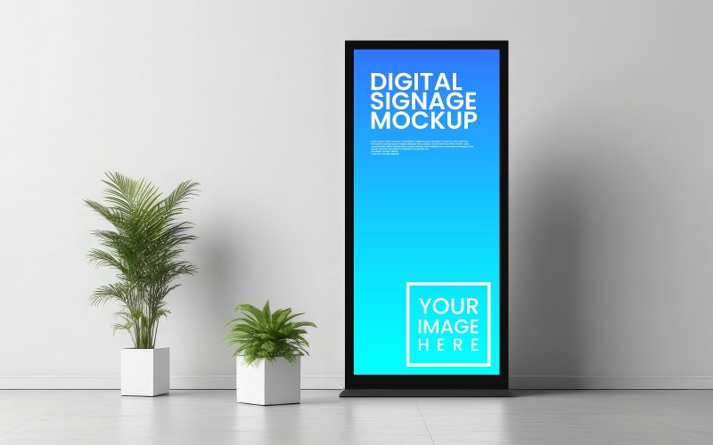 Digital Sign mockup Template v6 Product Mockup