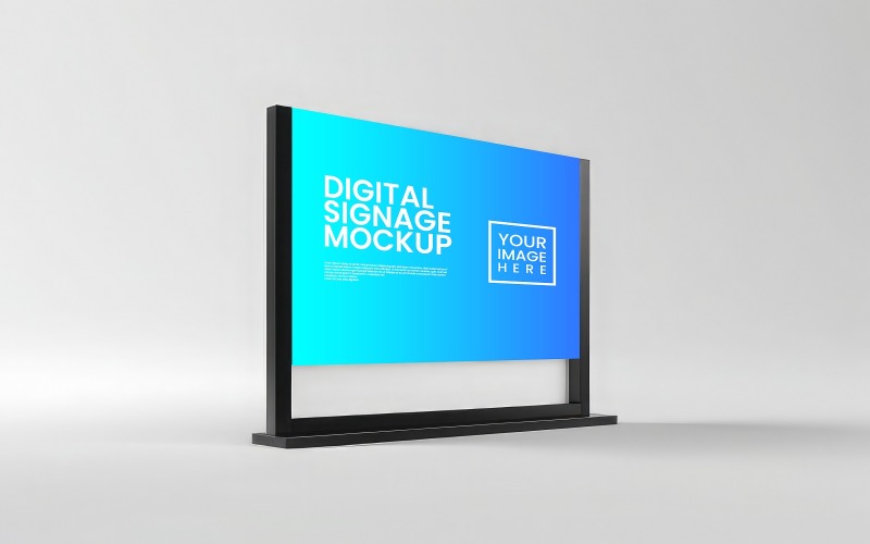 Digital Sign mockup Template V9 Product Mockup