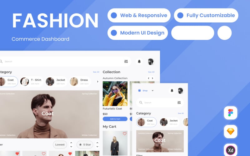 Fela Cloth's - Fashion Commerce Dashboard V2 UI Element