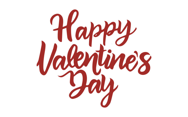 Free Happy Valentines Day lettering background Greeting Card Vector Graphic