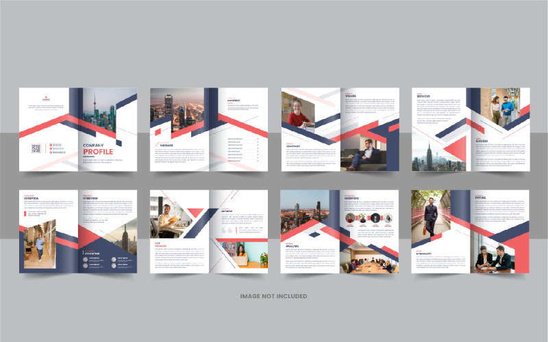 16 page corporate company profile brochure template design layout Corporate Identity