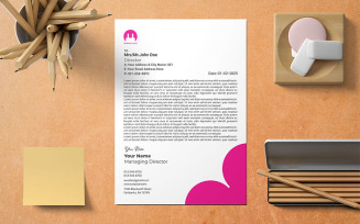 Minimal and creative business letterhead_V