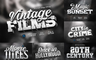 Old Movie Titles Photoshop Templates