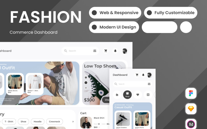 Outerwearer - Fashion Commerce Dashboard V2 UI Element
