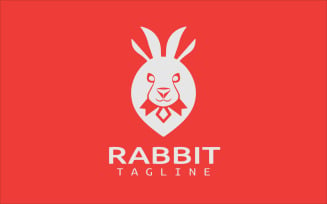 Rabbit Viking Logo Template