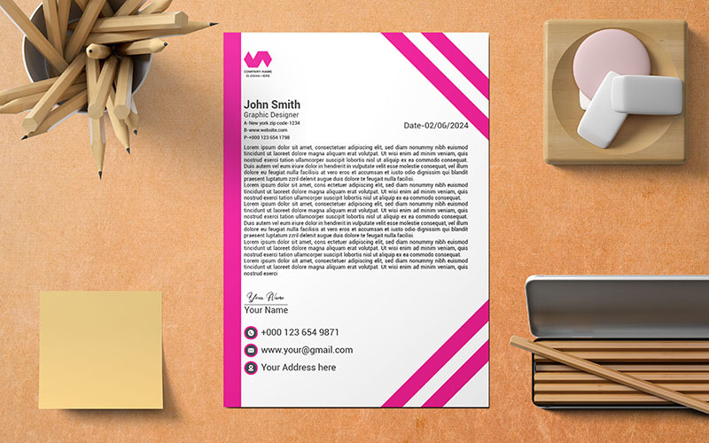 Company Letterhead Design Template_(180) Corporate Identity