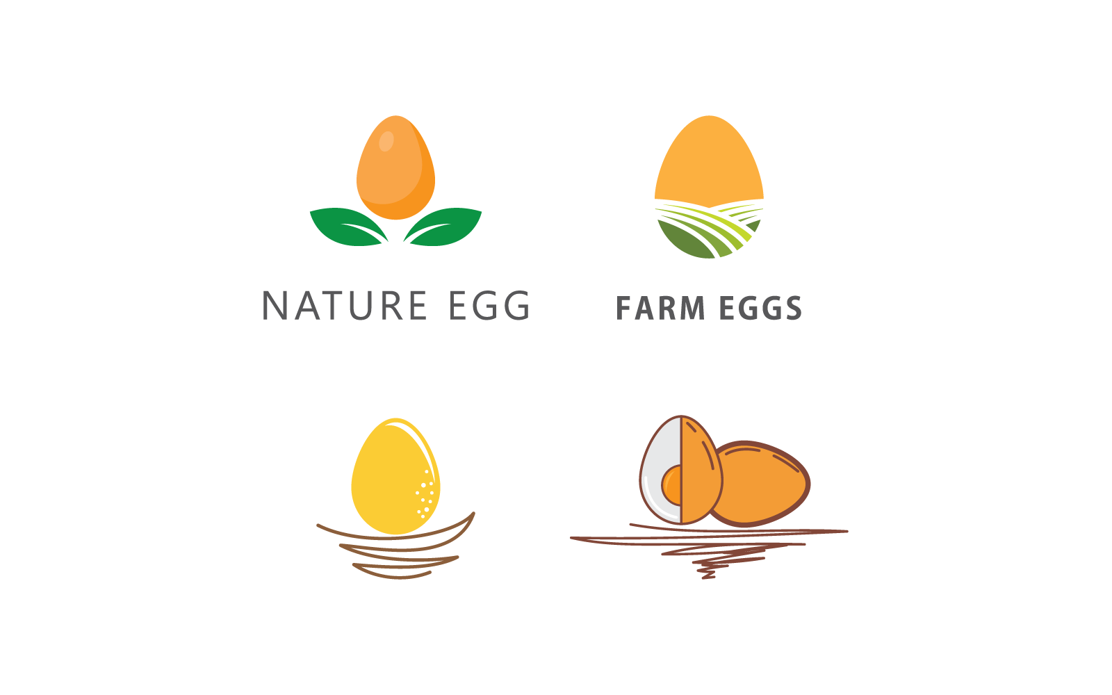 Grupo de huevo ilustración logo vector diseño plano