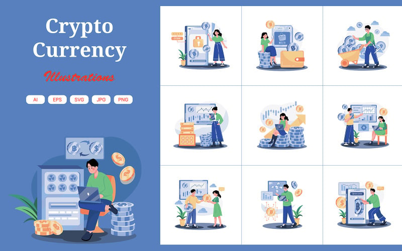 M470_Cryptocurrency Illustration Pack