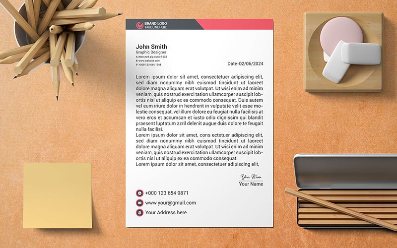 Modern and minimal business letterhead_(190)_L Corporate Identity