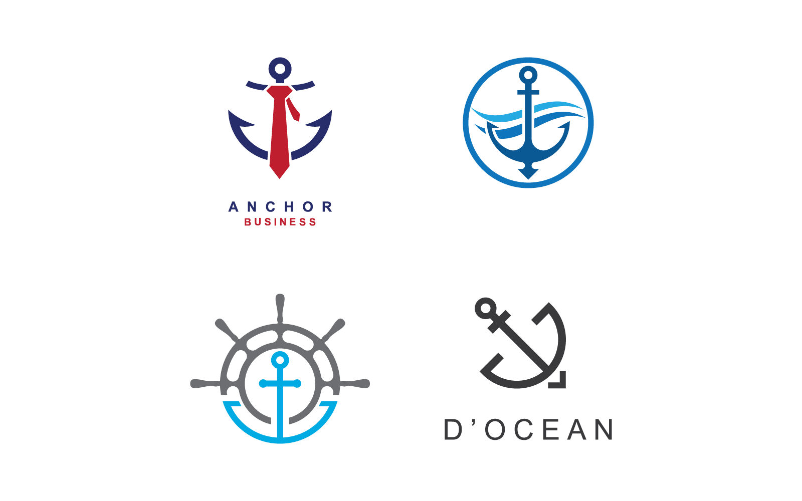 Anchor logo vector template