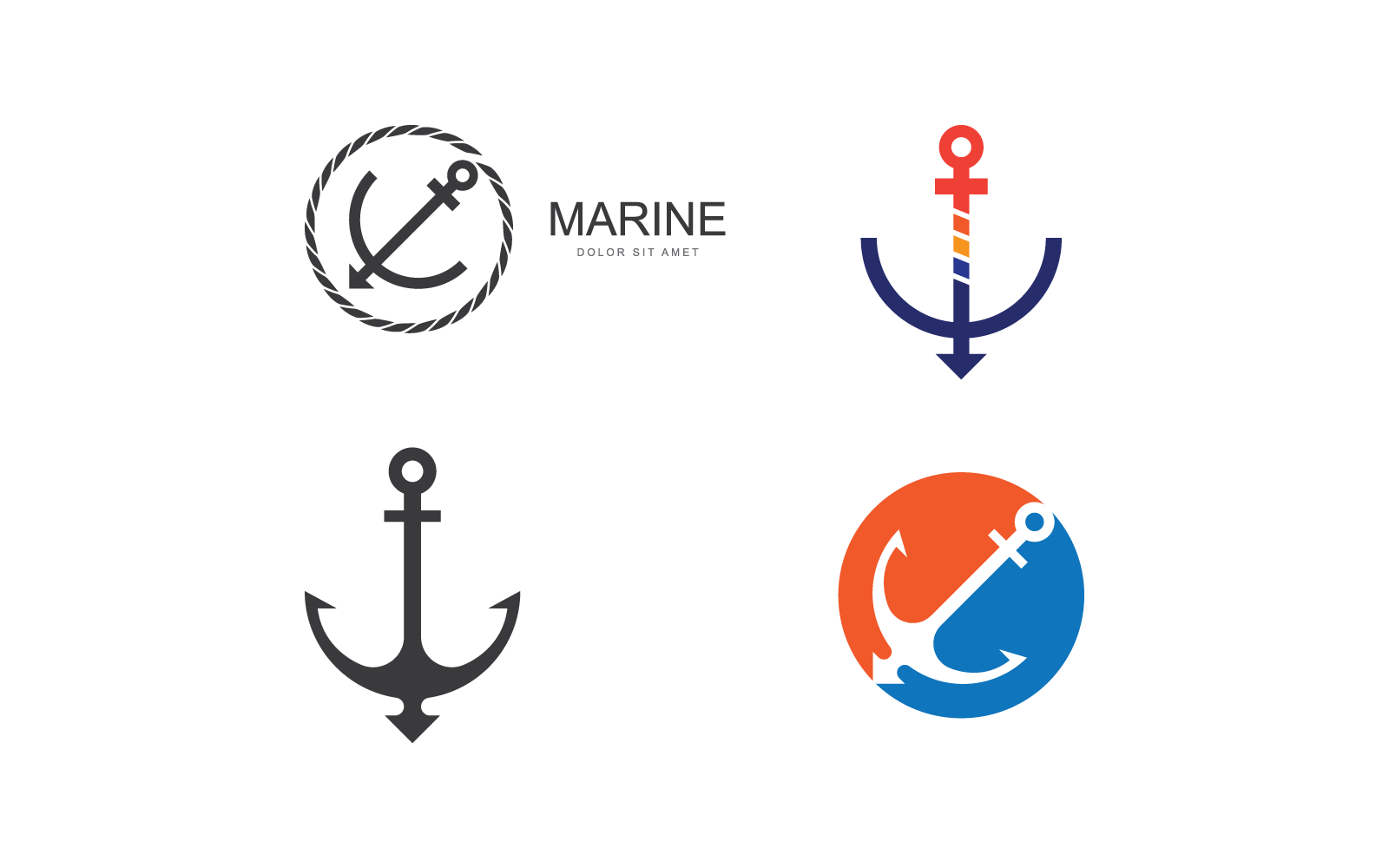 Ankare logotyp illustration vektor