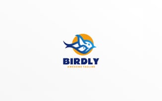 Bird Gradient Line Art Logo 1