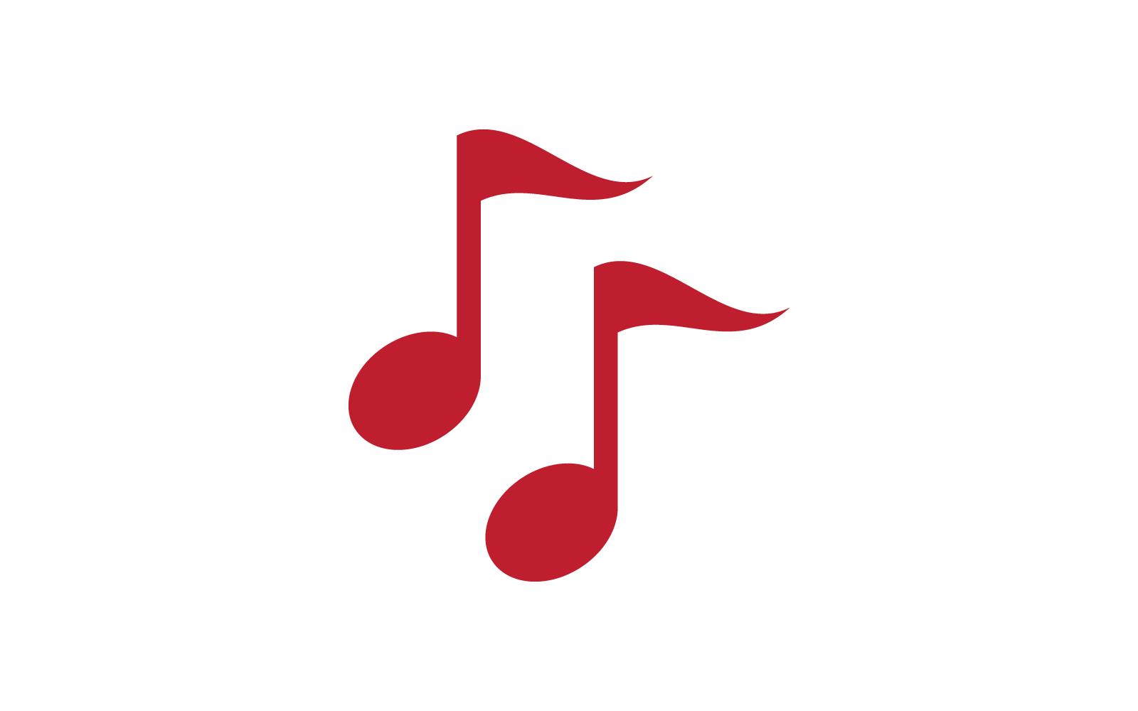 Conception de modèle vectoriel de logo de note de musique