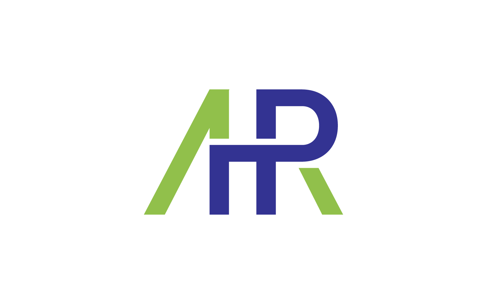 Design del logo della lettera iniziale AHR