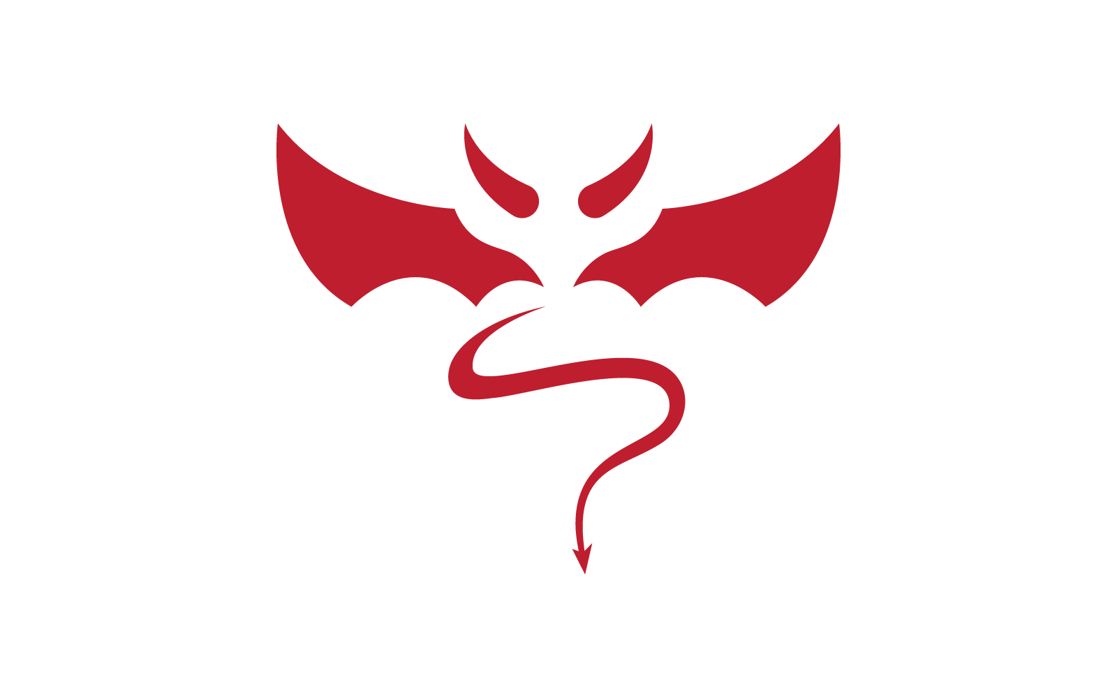 Devil logo ilustration vector flat design Logo Template