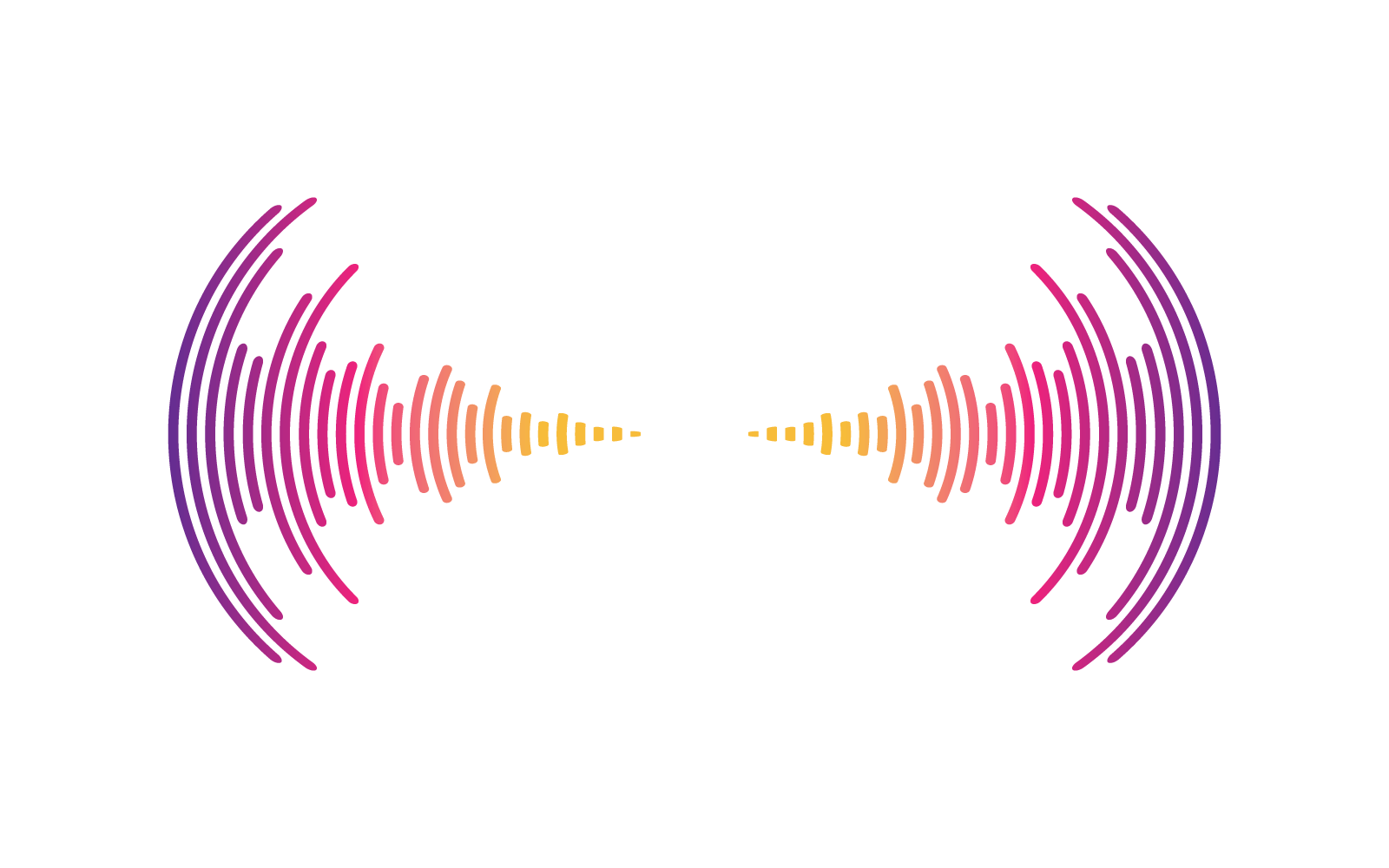 Disegno vettoriale del logo musicale dell'onda sonora