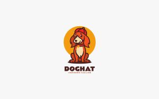 Dog Hat Mascot Cartoon Logo