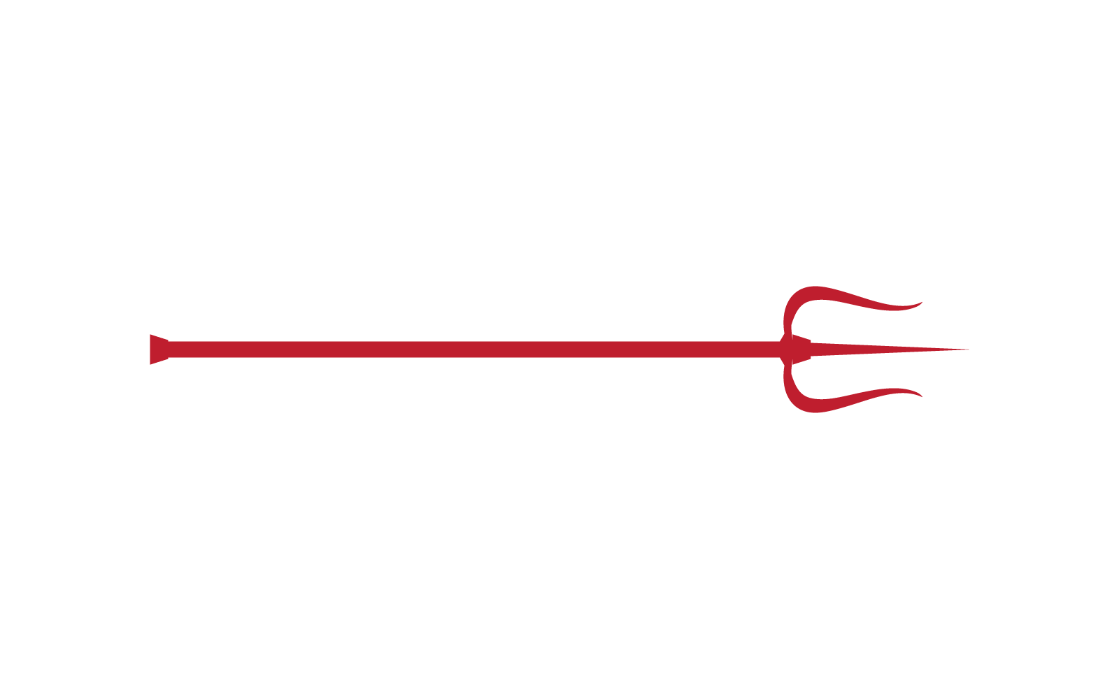 Drietand en kroon logo vector