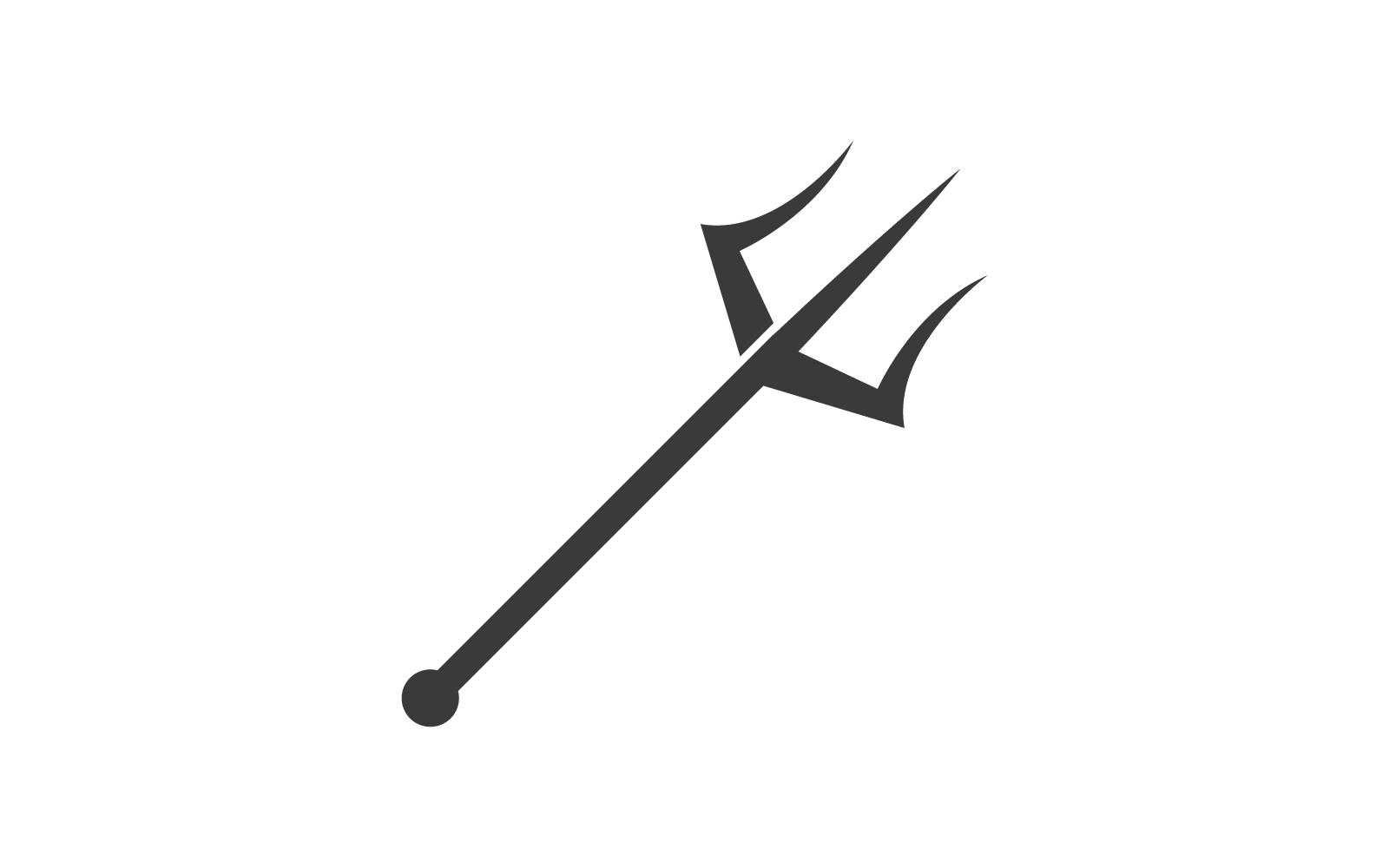 Flaches Design mit Dreizack- und Kronenlogo