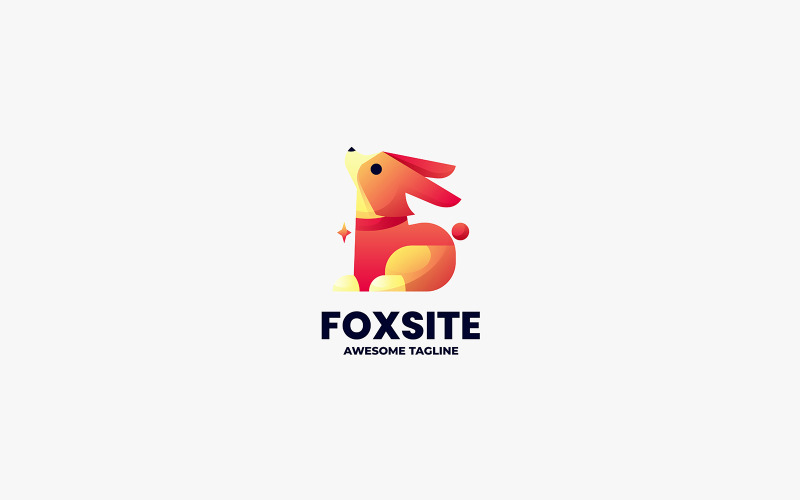 Fox Site Gradient Colorful Logo Logo Template