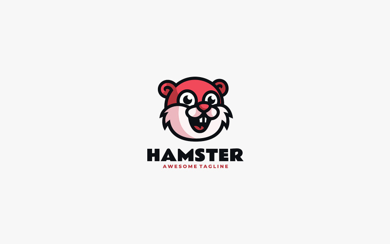 Hamster Mascot Cartoon Logo 1 Logo Template