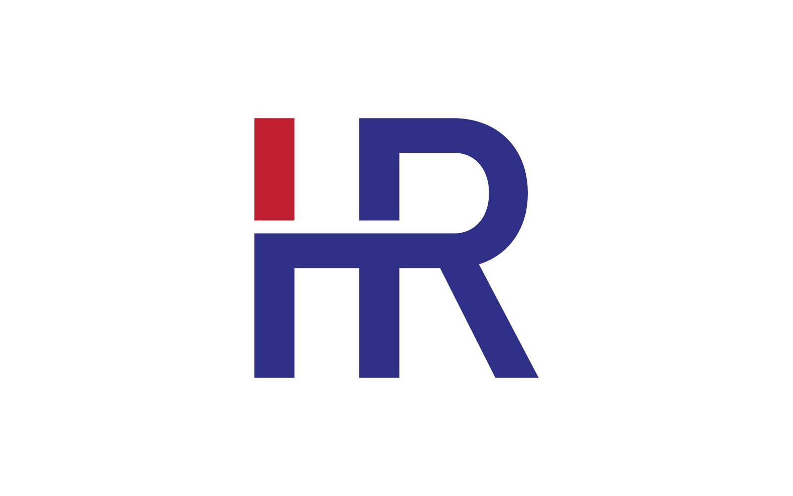 HR initial letter logo design