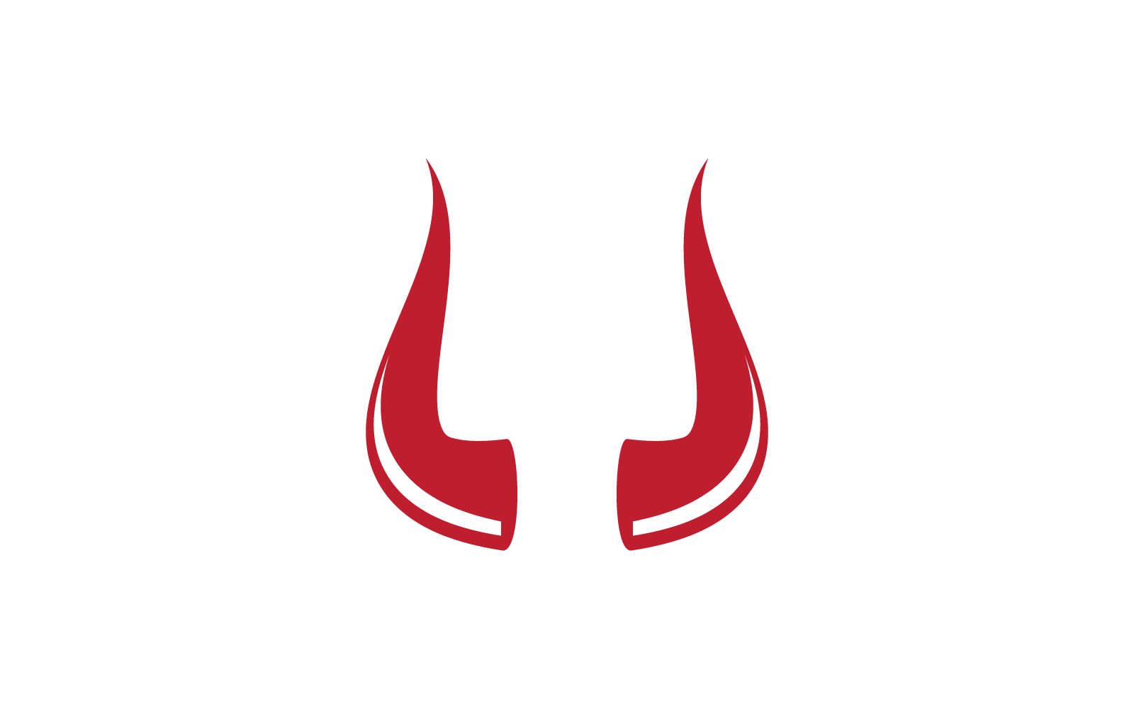 Ilustración de vector de logotipo de cuerno de diablo