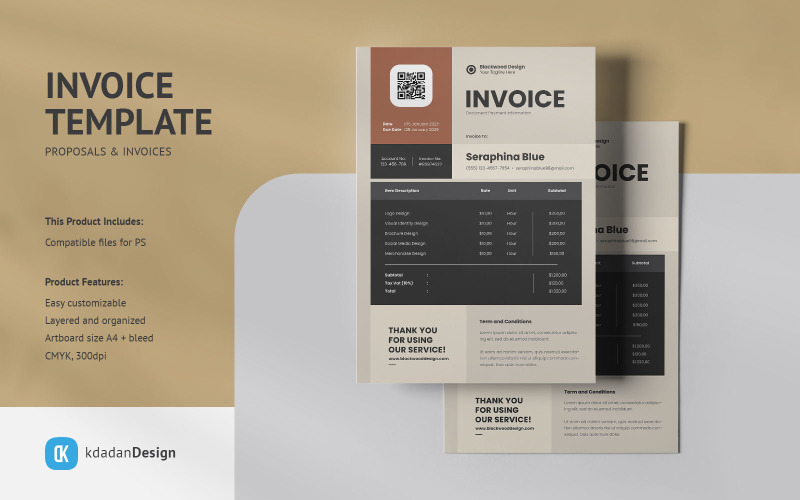 Invoice PSD Design Template Vol 014 Corporate Identity