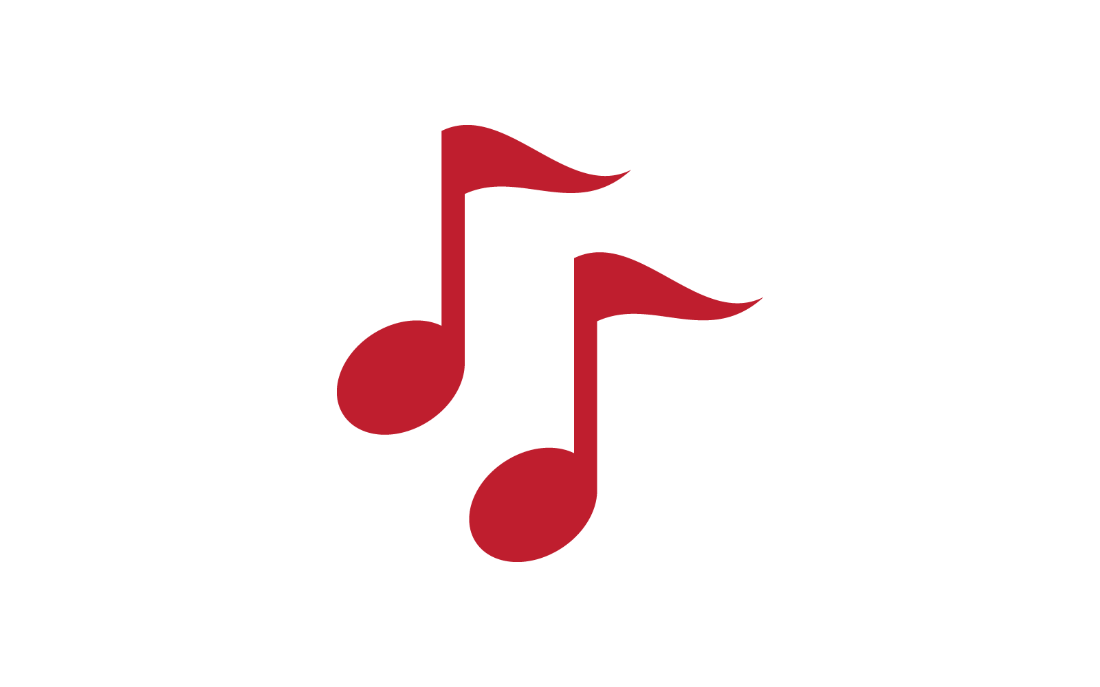 Muzieknoot logo Vector sjabloonontwerp