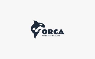 Orca Silhouette Logo Template