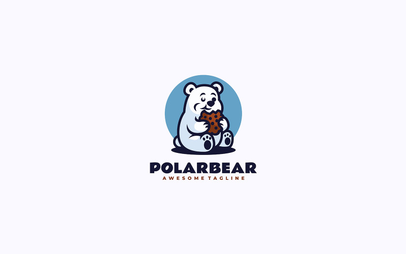 Polar Bear Mascot Cartoon Logo 1 Logo Template