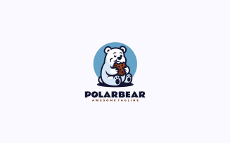 Polar Bear Mascot Cartoon Logo 1