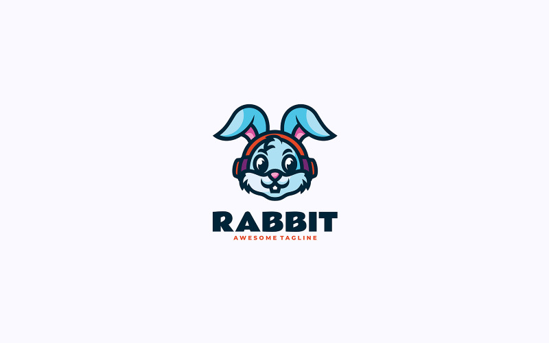 Rabbit Mascot Cartoon Logo 1 Logo Template