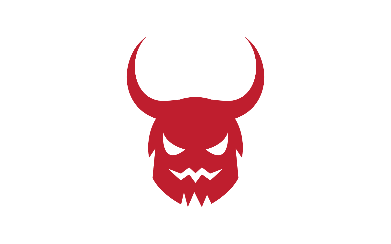 Шаблон векторного дизайна логотипа дьявола