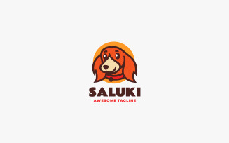 Saluki Mascot Cartoon Logo