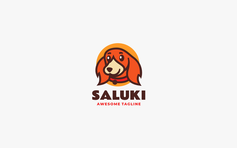 Saluki Mascot Cartoon Logo Logo Template