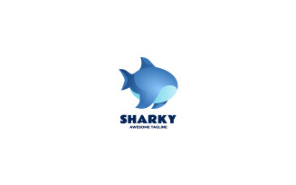 Shark Gradient Colorful Logo 1