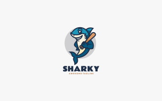 Shark Mascot Cartoon Logo 3
