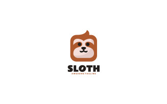 Sloth Flat Modern Logo Style