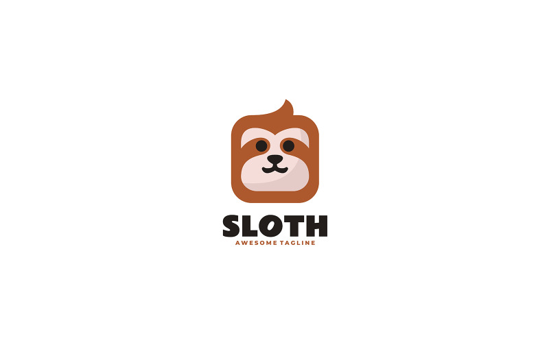 Sloth Flat Modern Logo Style Logo Template